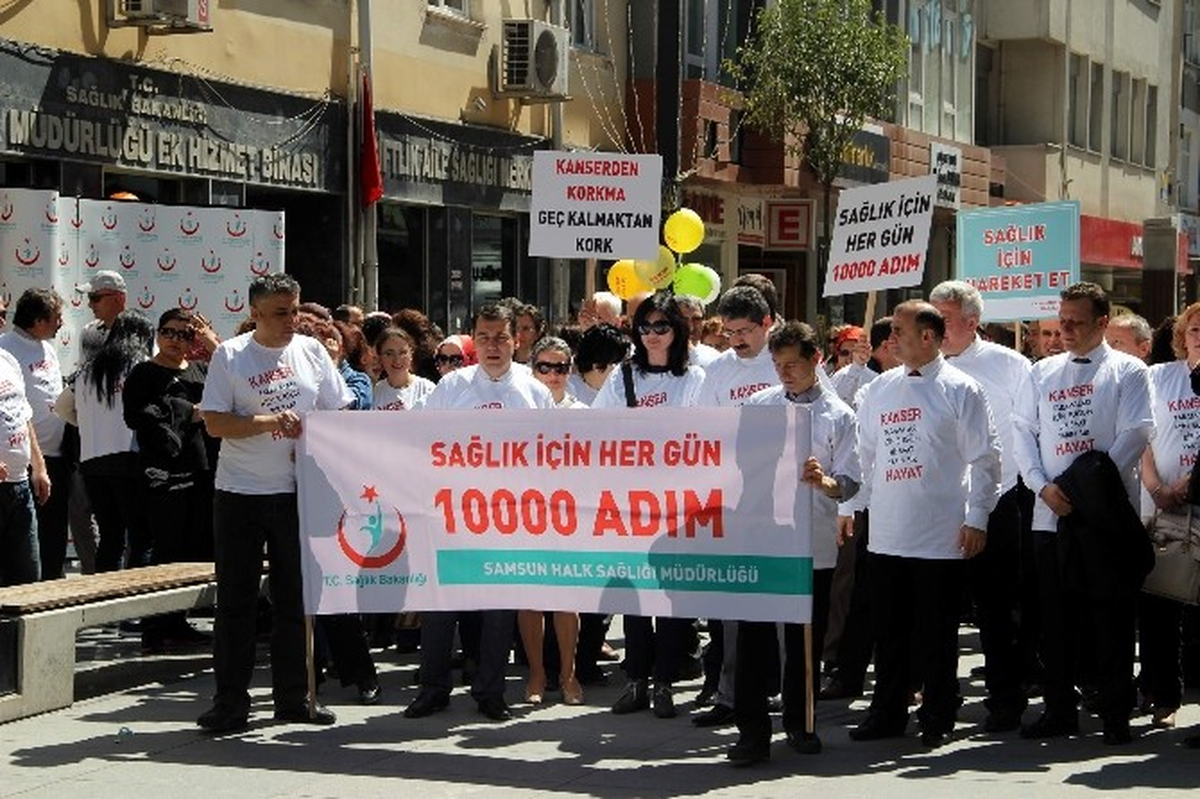 Samsun Halk Sağlığı\'ndan Hareketli Yaşam Yürüyüşü