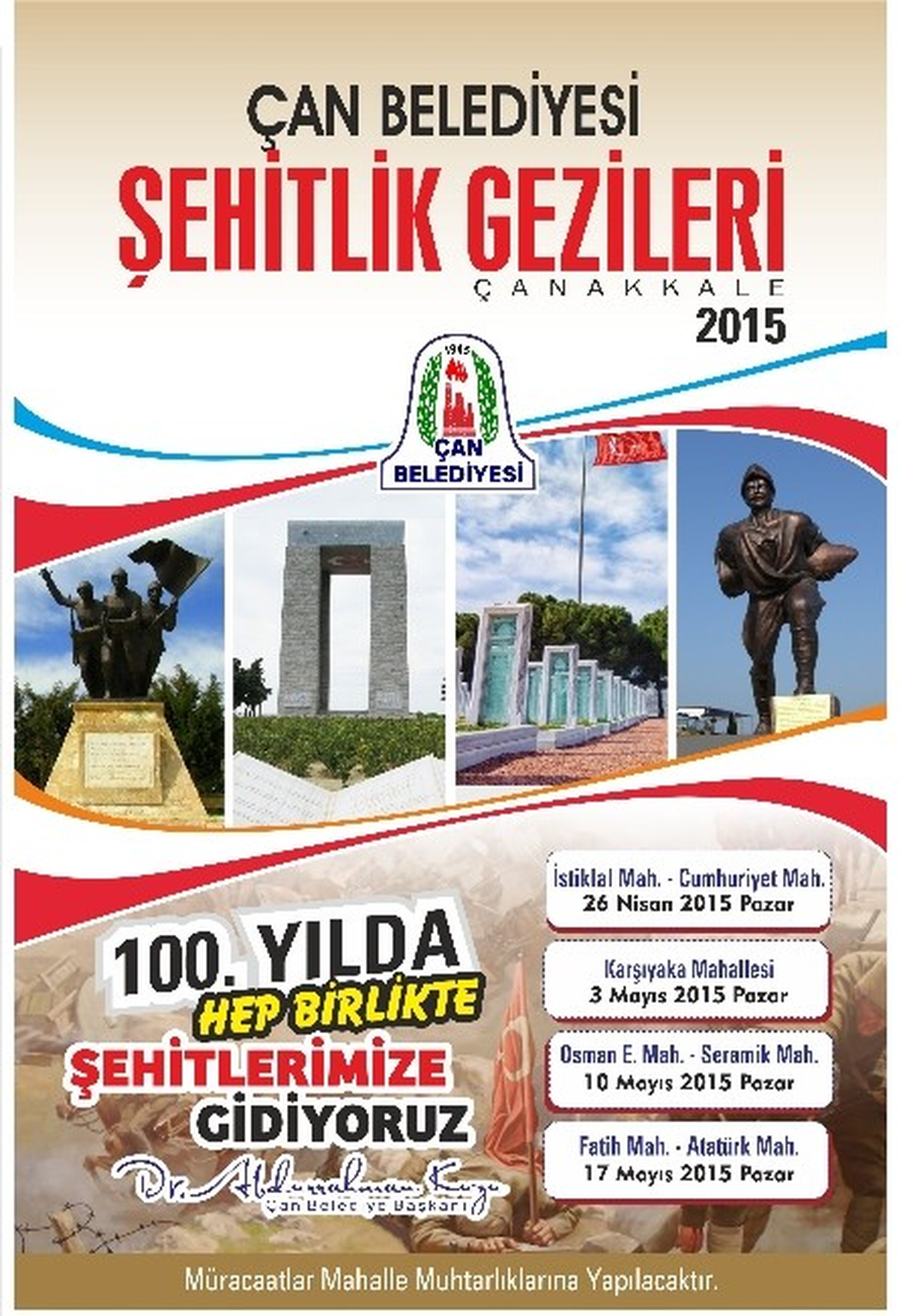 Çan Belediyesi Geleneksel Şehitlik Gezileri Başlıyor