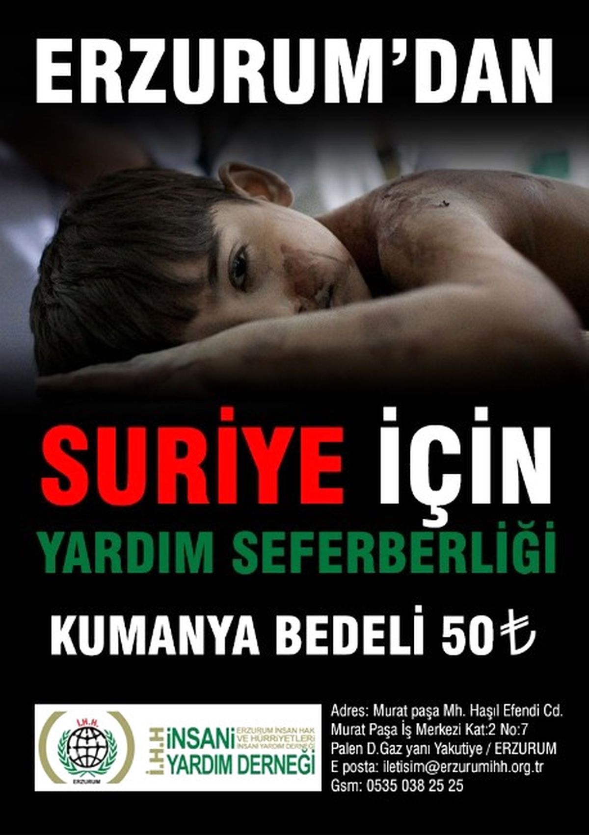 Erzurum\'dan Suriye\'ye Yardım Seferberliği