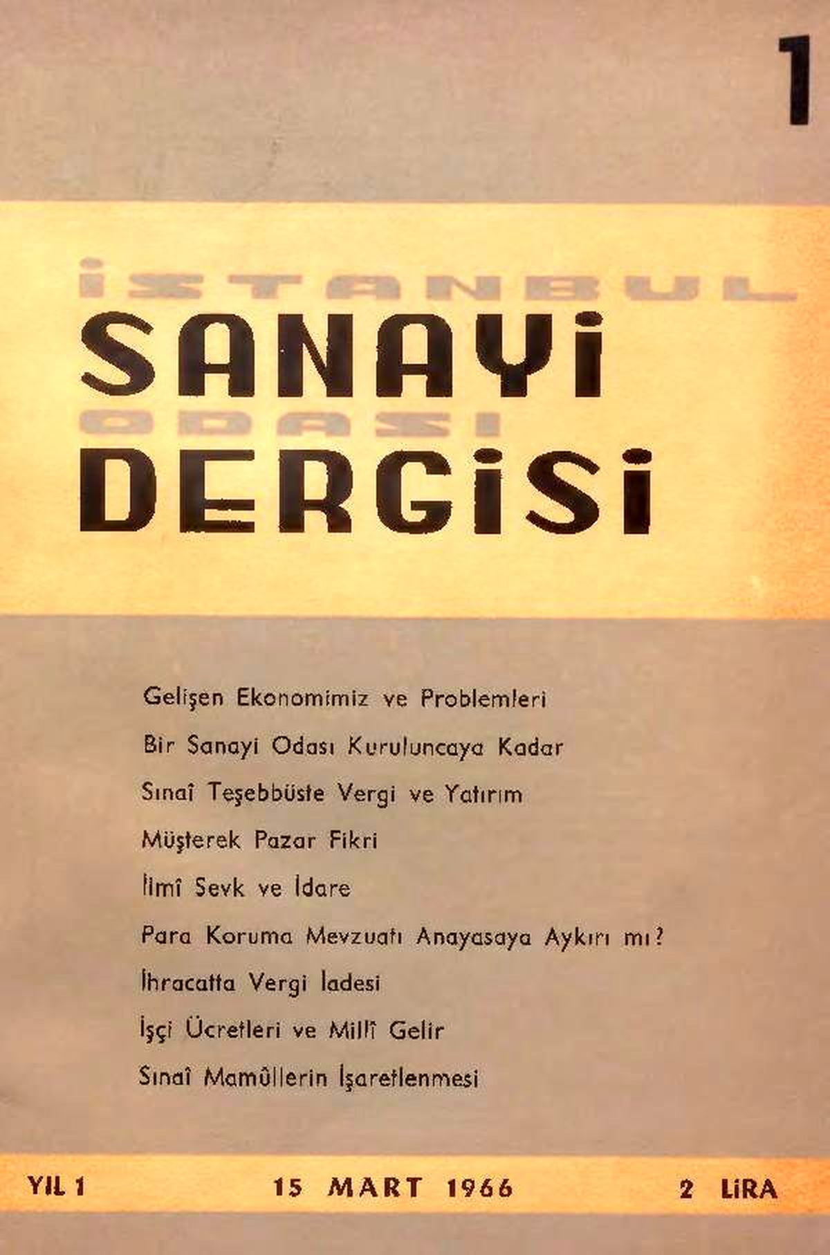 İstanbul Sanayi Odası\'nın Dergisi "Sanayi" 50 Yaşında