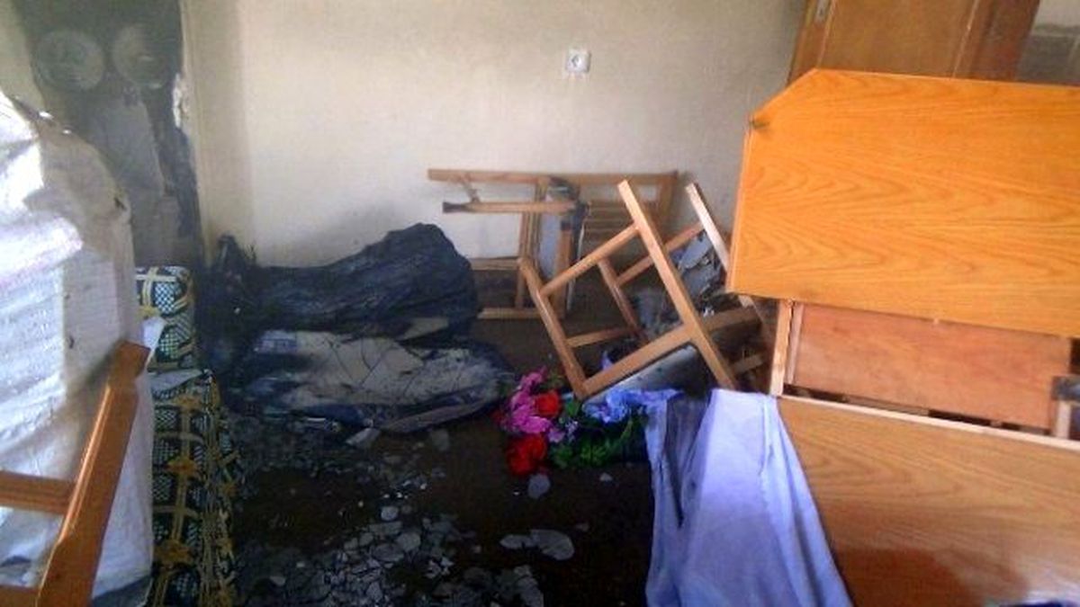 Evi Yanan Kadın Hastanelik Oldu