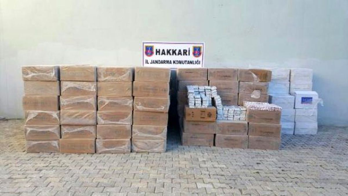 Hakkari\'de 183 Bin Paket Kaçak Sigara Ele Geçirildi