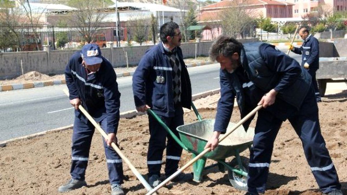 Üniversite Girişinde Yeşil Alan Düzenlemesi Sürüyor