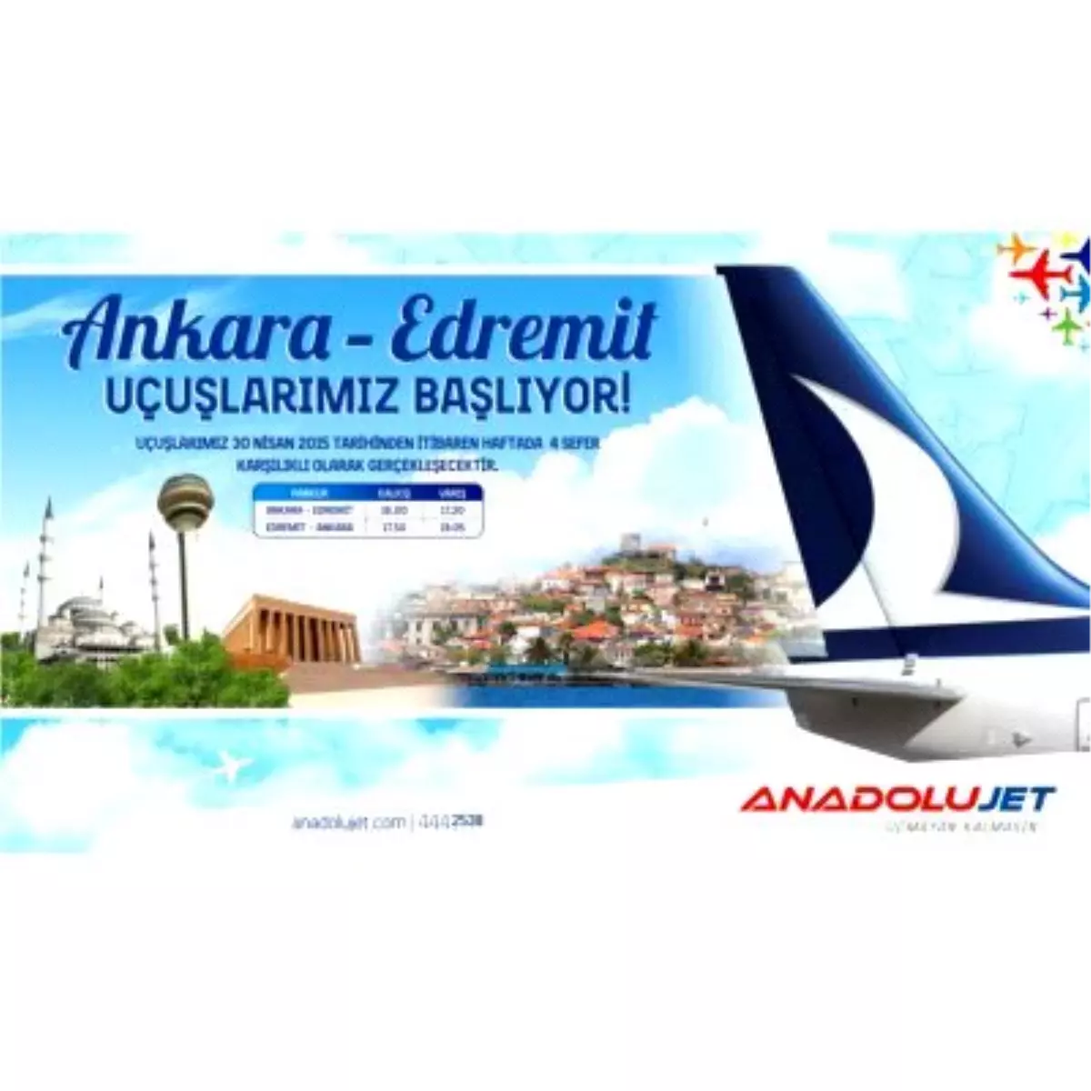 Anadolujet, Ankara-Edremit Seferlerine Başlıyor