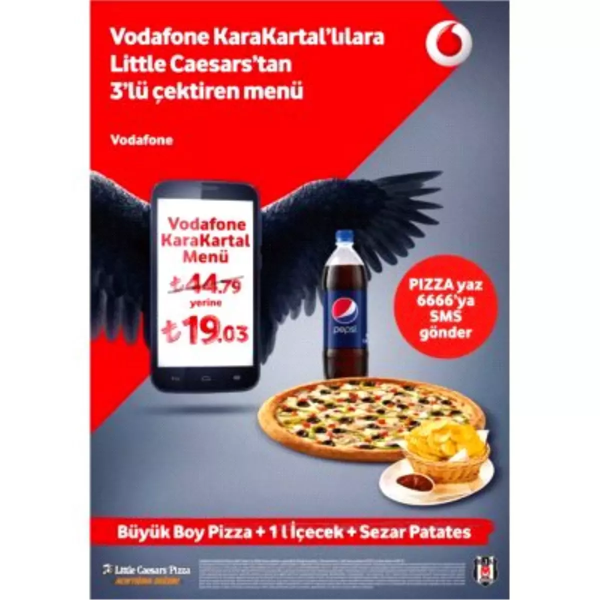 Little Caesars\'dan Üçlü Çektiren Menü