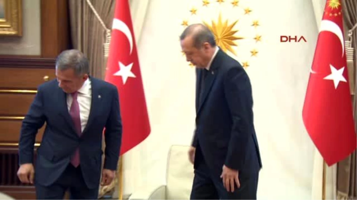 Cumhurbaşkanı Erdoğan, Tataristan Cumhurbaşkanı Minnihanov\'u Kabul Etti