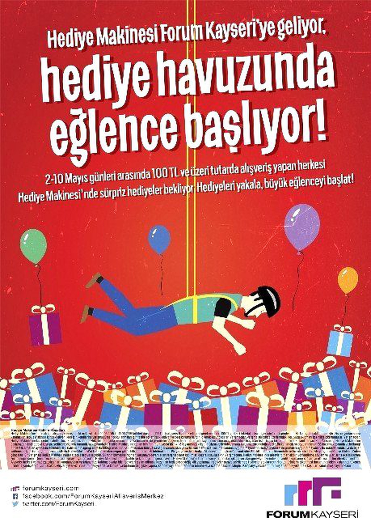 Forum Kayseri Hediye Makinesi Etkinliğine Ziyaretçilerini Davet Etti