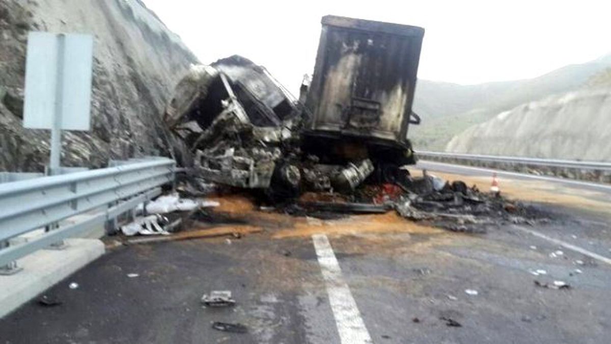 TIR ile Kamyon Çarpıştı, Baba Oğul Yanarak Öldü