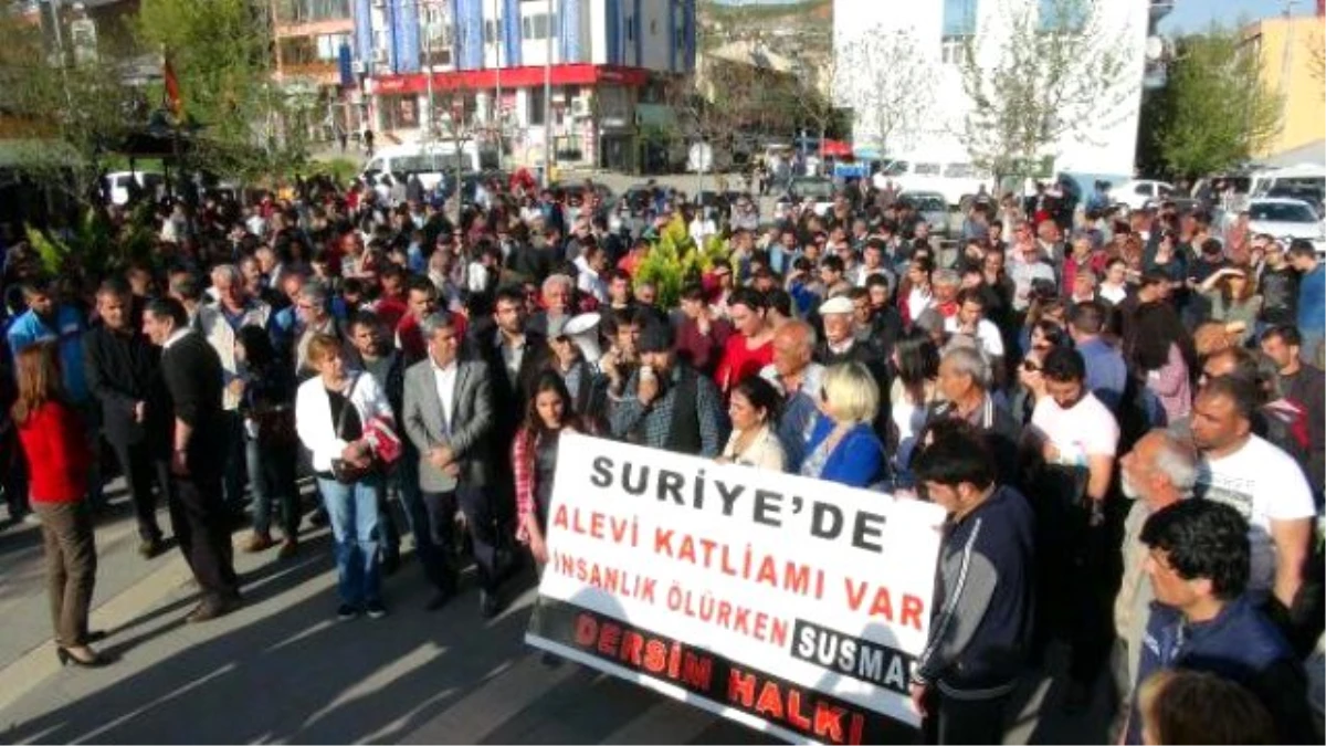 Tunceli\'de Suriye\'deki Alevilerin Öldürülmesi Protesto Edildi