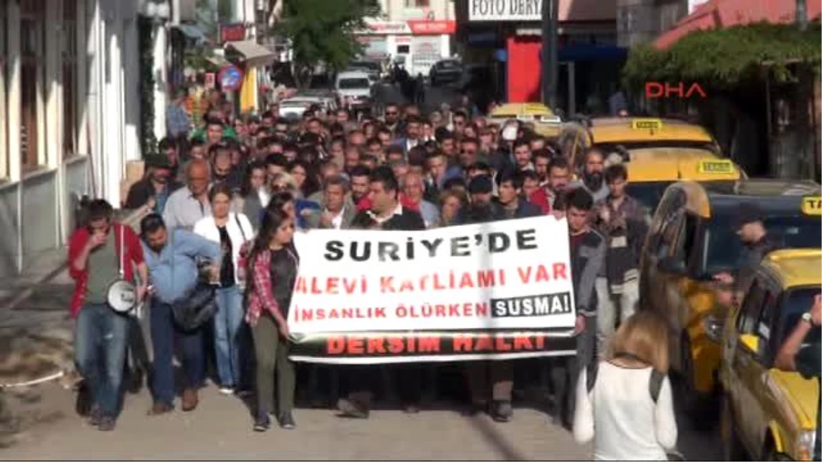 Tunceli\'de Suriye\'deki Alevilerin Öldürülmesi Protesto Edildi