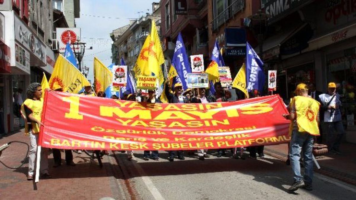 Bartın\'da 1 Mayıs Kutlamaları Kısa Sürdü