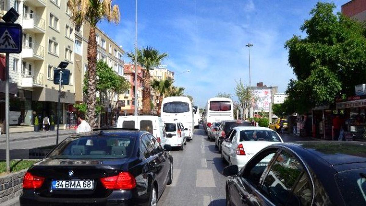 Çanakkale\'de Trafik Yoğunluğu