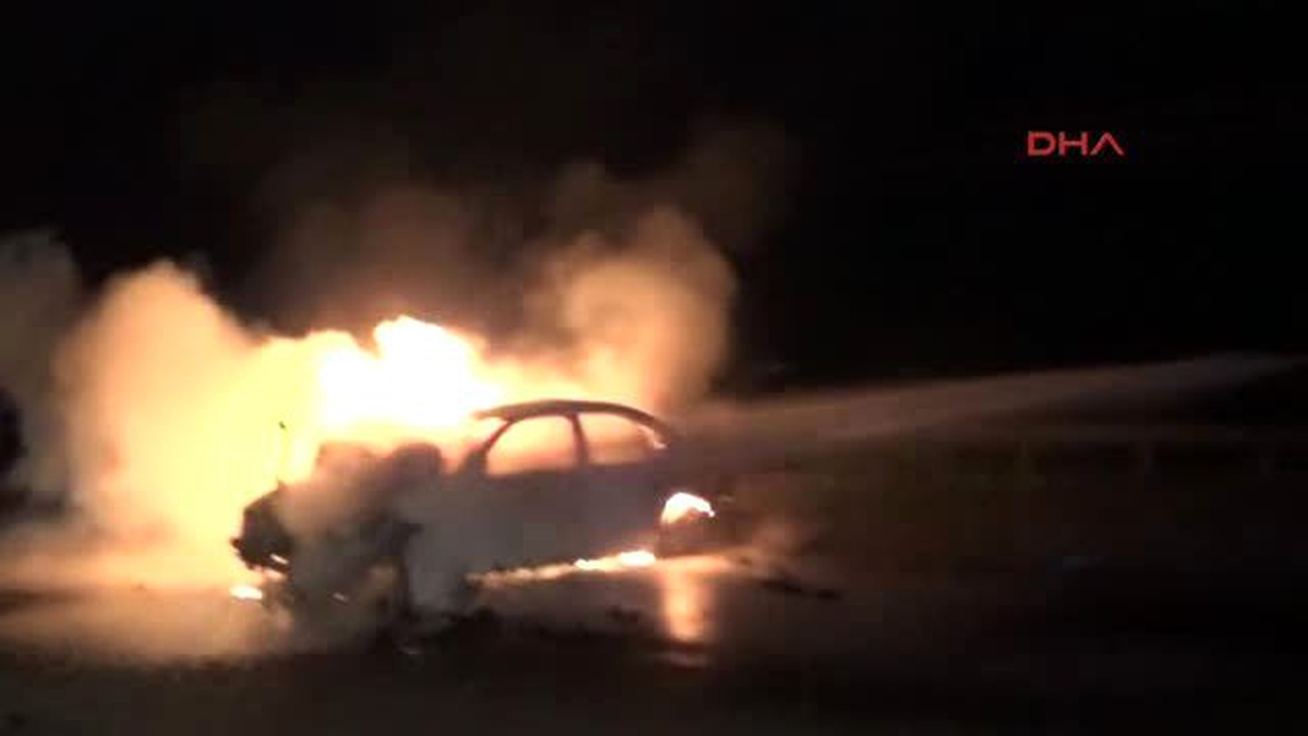 Keşan Takla Atarak Yanan Otomobilin Sürücüsü Ağır Yaralandı
