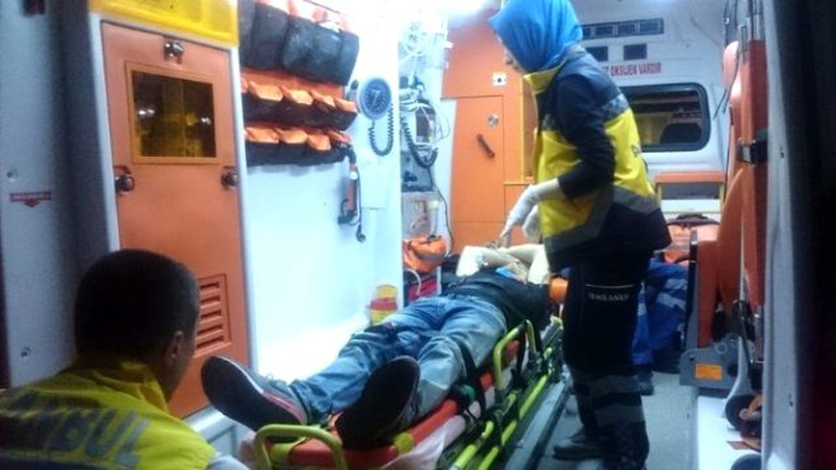 Motosikletten Düşen Sürücü Yaralandı