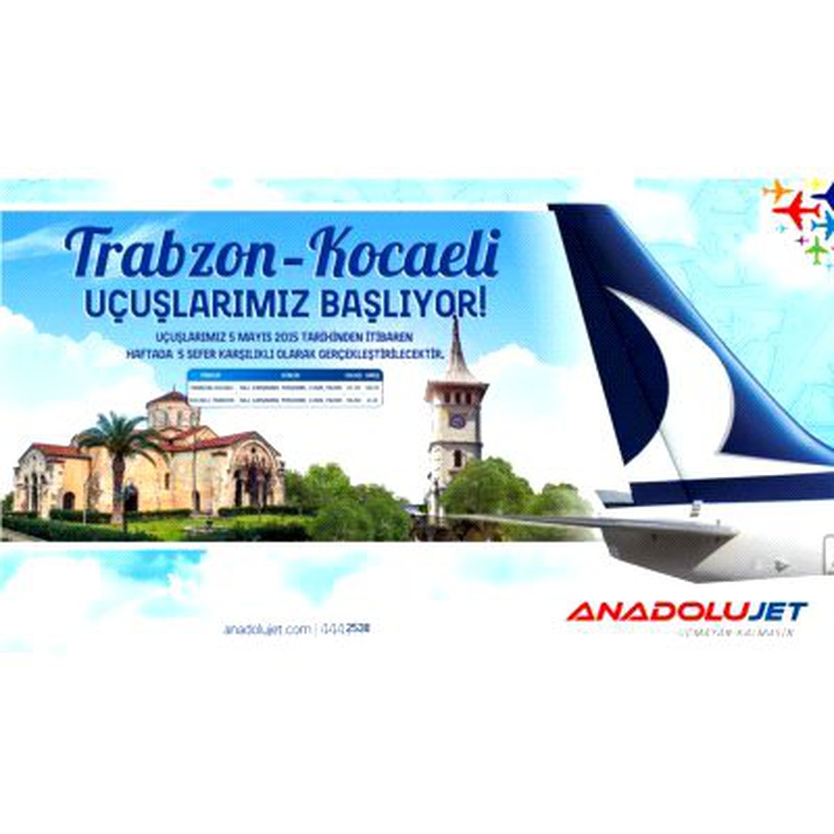 Anadolujet Trabzon – Kocaeli Hattını Açıyor