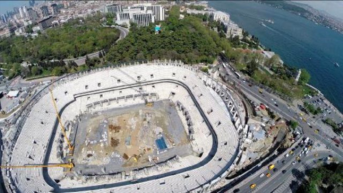 Beşiktaş\'ın Stadının Kaba İnşaatı Tamamlandı