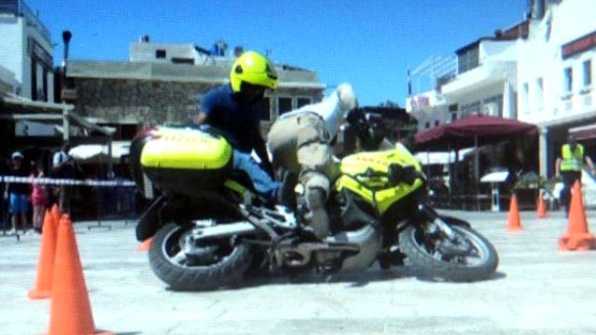 Motosikletli 112 Ekipleri Bodrum\'da Yarıştı