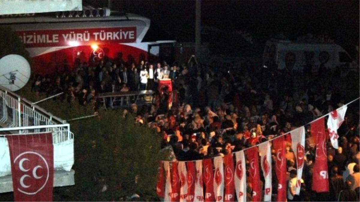 Kırşehir\'de MHP\'li Adaylar Coşkuyla Karşılandı