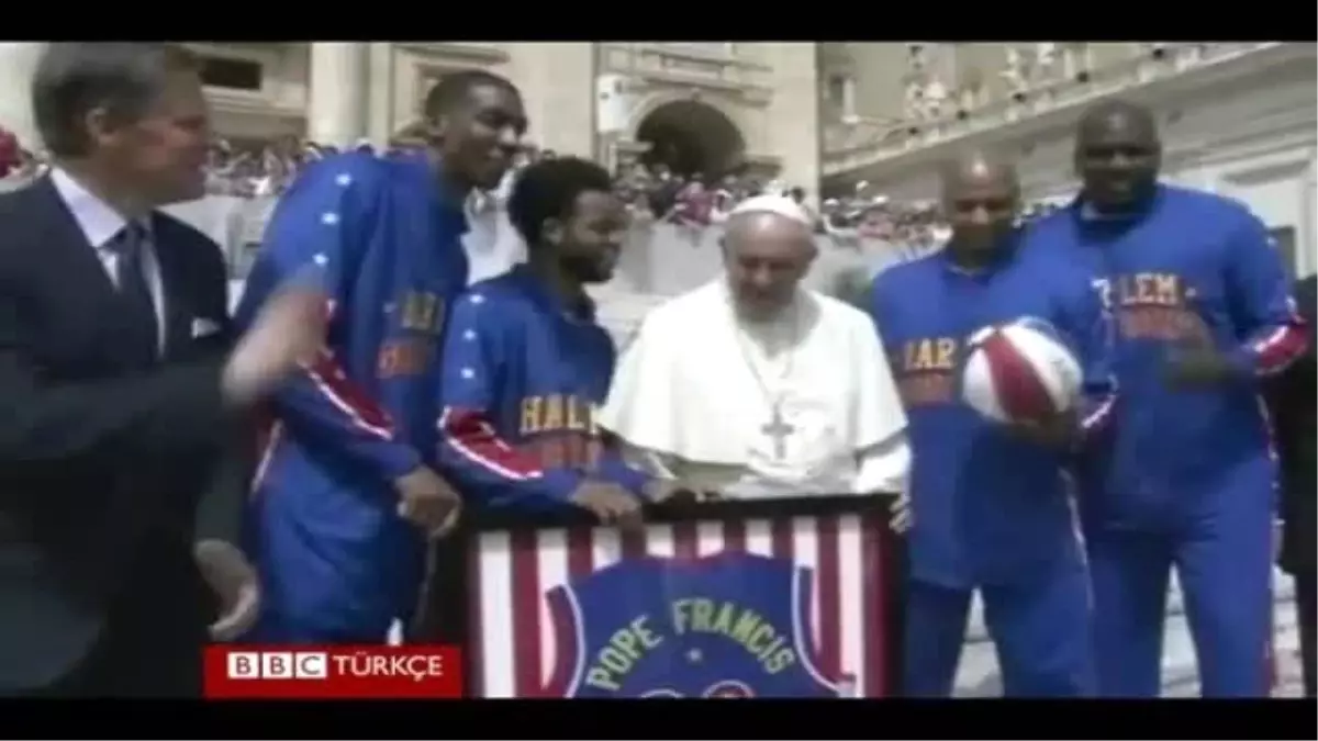 Papa Francesco ve Harlem Basketbolcularının Buluşması