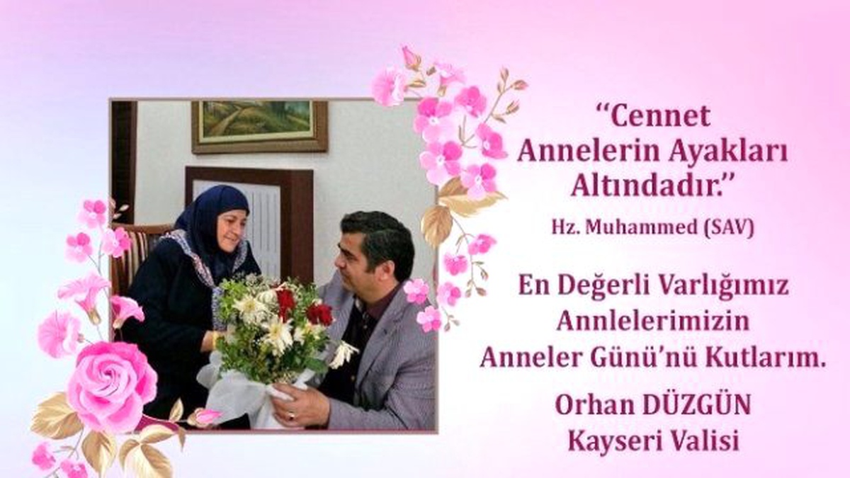 Vali Orhan Düzgün Annelerin Günü\'nü Anlamlı Bir Fotoğrafla Kutladı