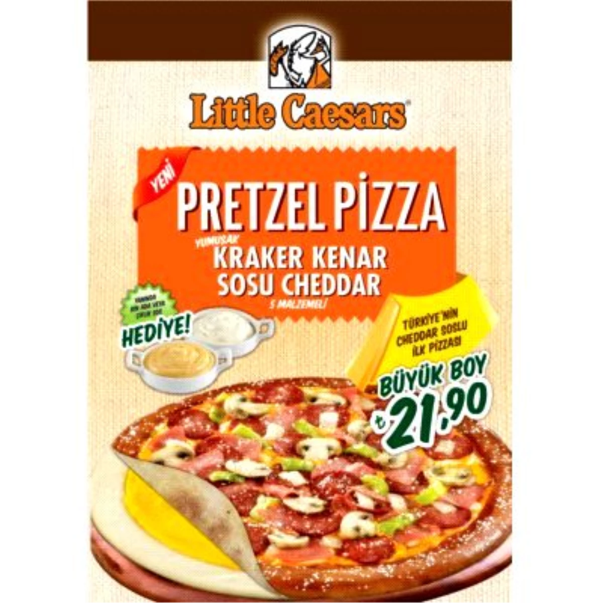 Little Caesars\'dan Türkiye\'de Bir İlk: Pretzel Pizza