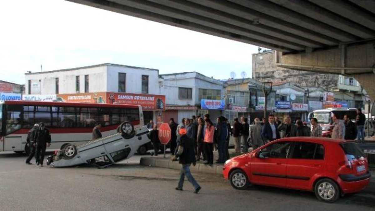 Samsun\'da Trafik Kazası: 1 Yaralı