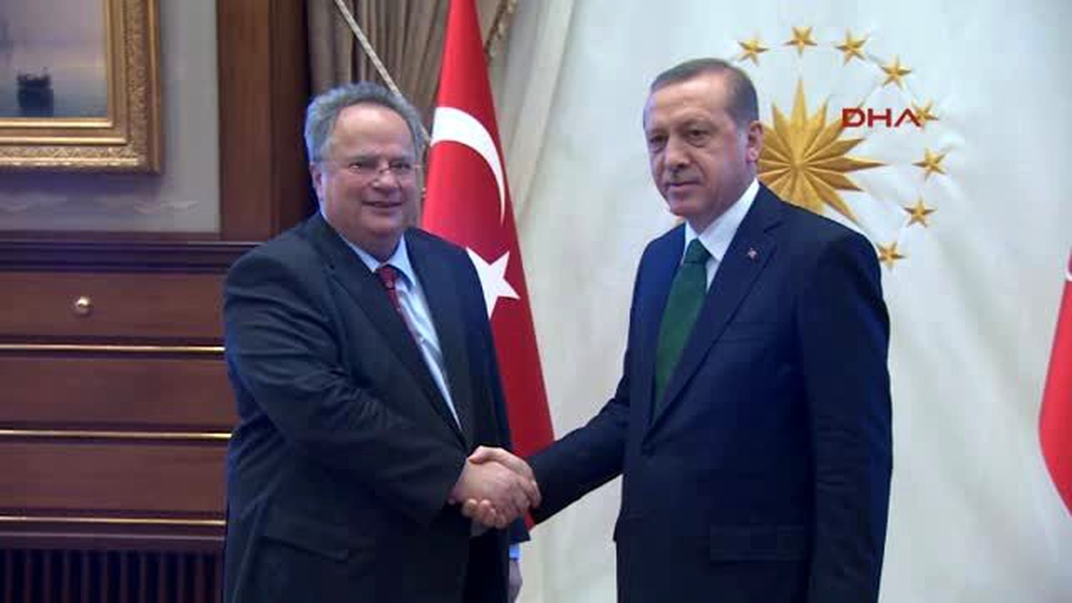 Yunanistan Dışişleri Bakanı Nikos Kotsiyas Cumhurbaşkanlığı Sarayı\'nda