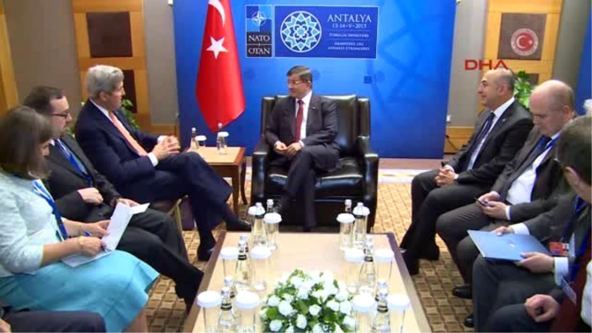Antalya - Davutoğlu ve ABD Dışişleri Bakanı Kerry Başbaşa Görüştü