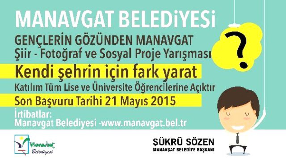 Manavgat Belediyesi, "Gençlerin Gözünden Manavgat" Konulu Yarışma Düzenliyor