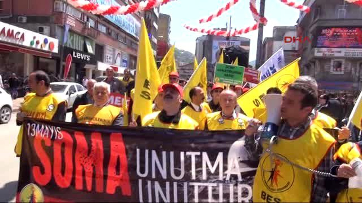 Zonguldak Soma?da Ölen 301 Maden İşçisi Zonguldak?ta Anıldı