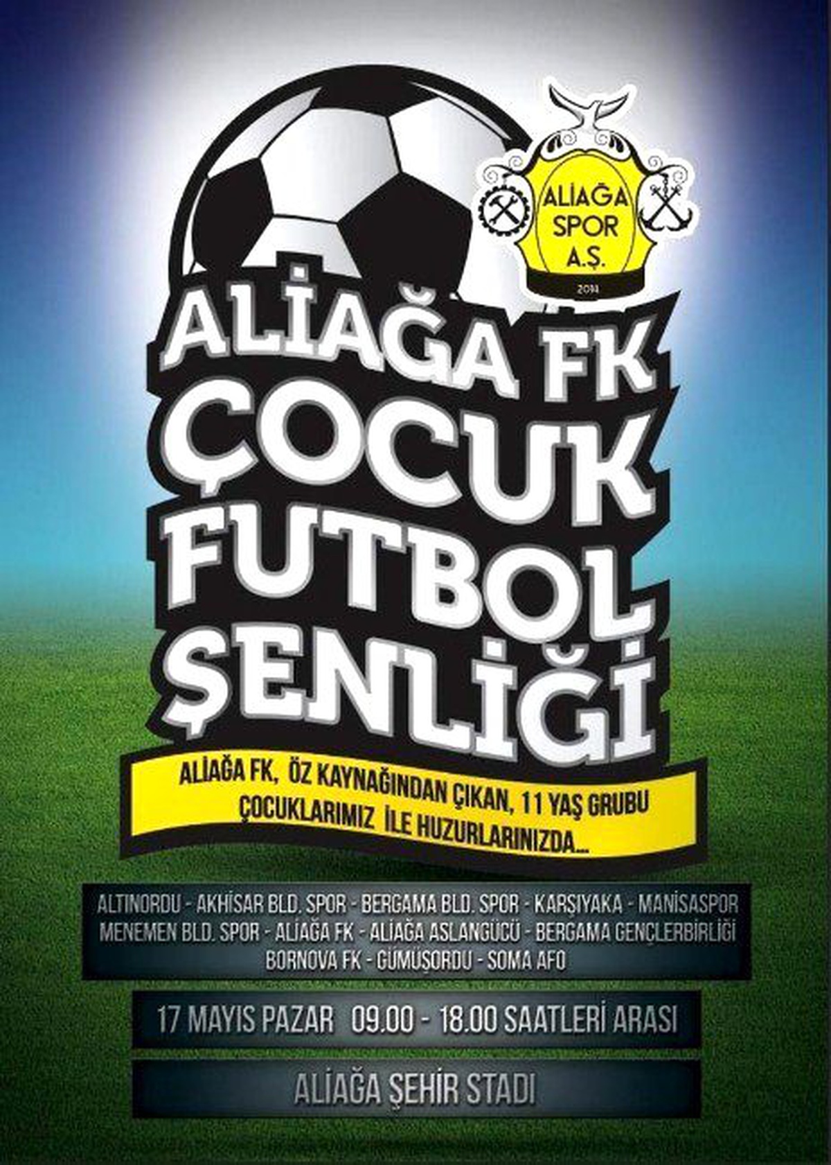 Aliağa\'da Çocuklara Yönelik Futbol Turnuvası