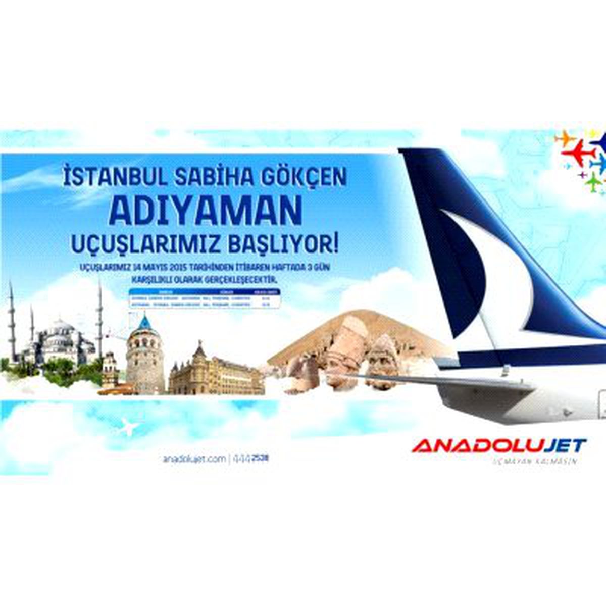 Anadolujet, İstanbul Sabiha Gökçen'den Adıyaman'a Uçmaya Hazırlanıyor