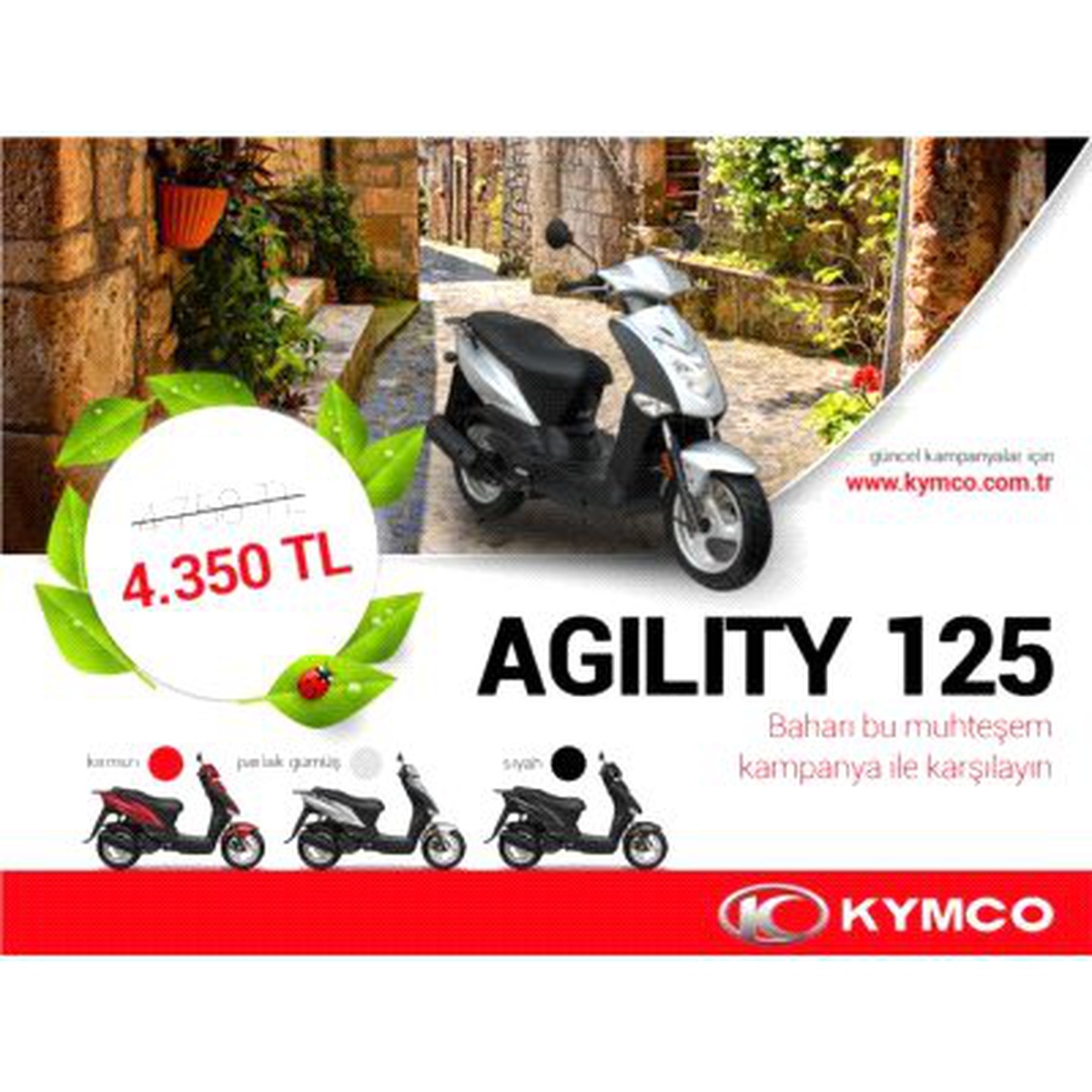 Bu Bahar Kymco Agility 125 Rüzgârı Esecek