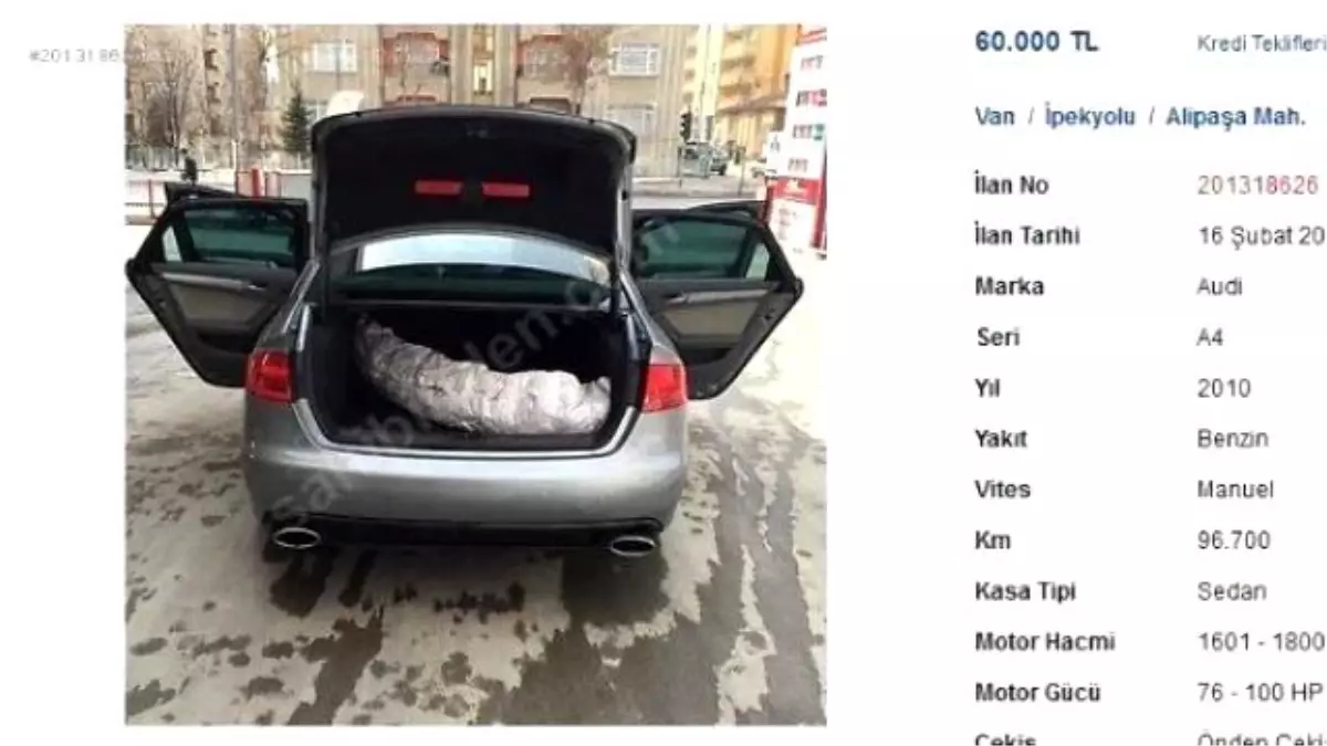 Sahibinden satılık Audi ilanındaki detay şaşkınlık yarattı