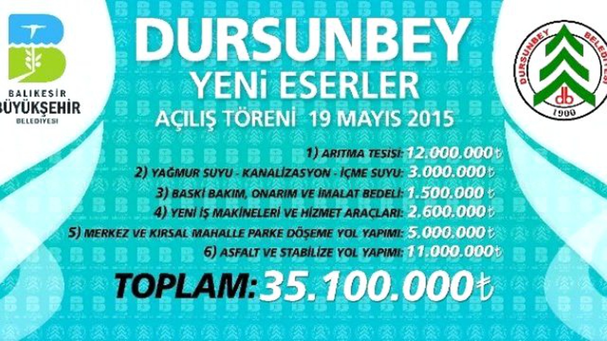 Dursunbey\'de 35 Milyonluk Yatırımın Açılışı Yapılacak
