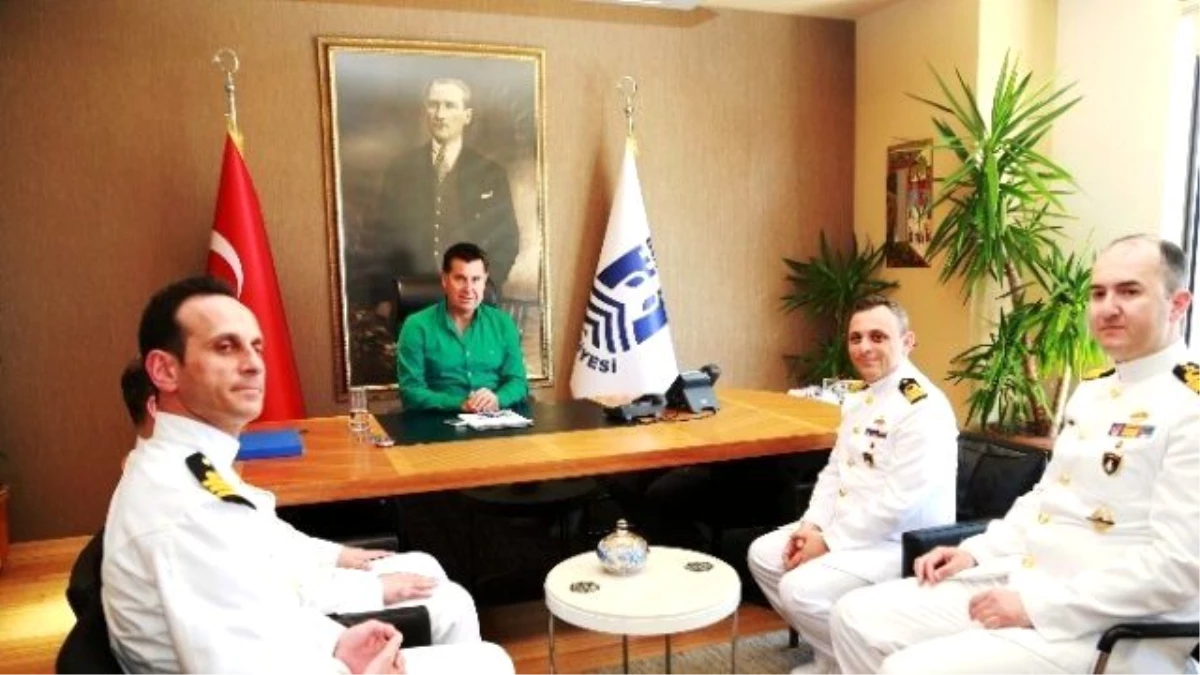Gemi Komutanlarından Başkan Kocadon\'a Ziyaret