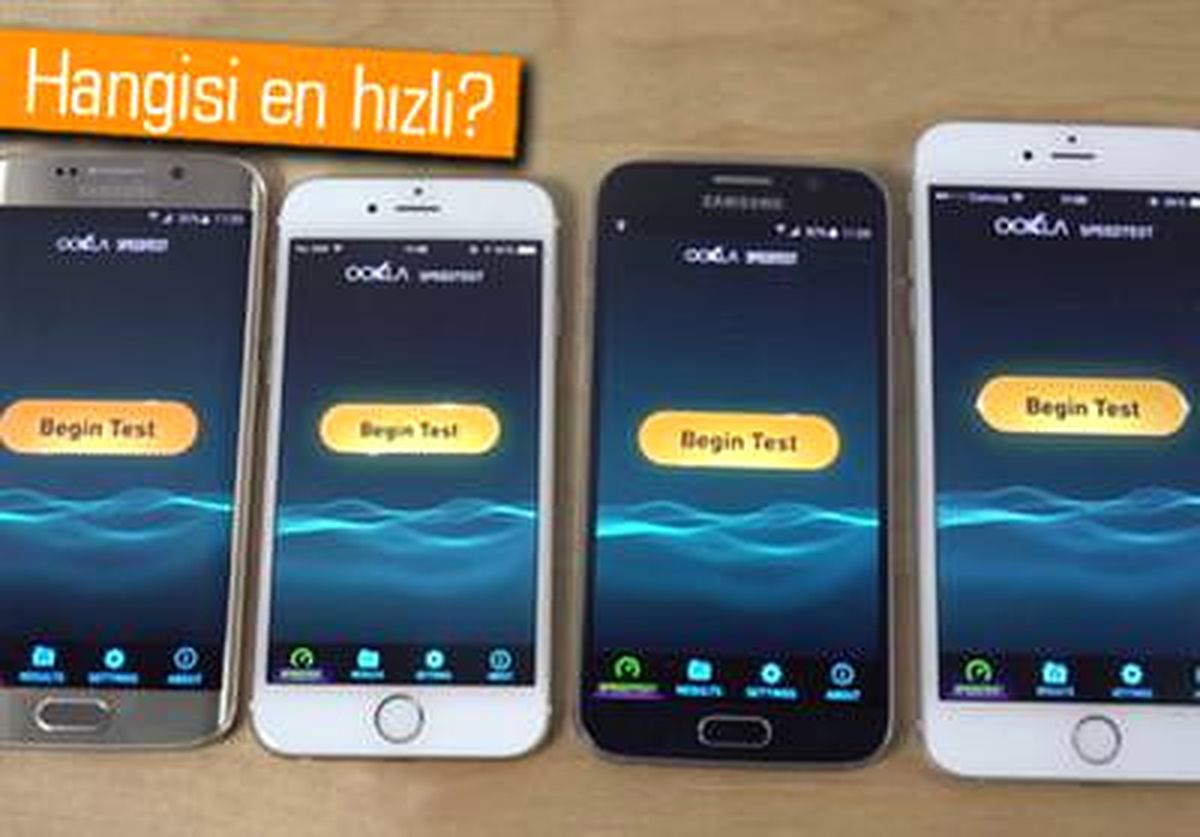 Galaxy S6 Edge, İphone 6, Galaxy S6 ve İphone 6 Plus İnternet Hızı Karşılaştırması
