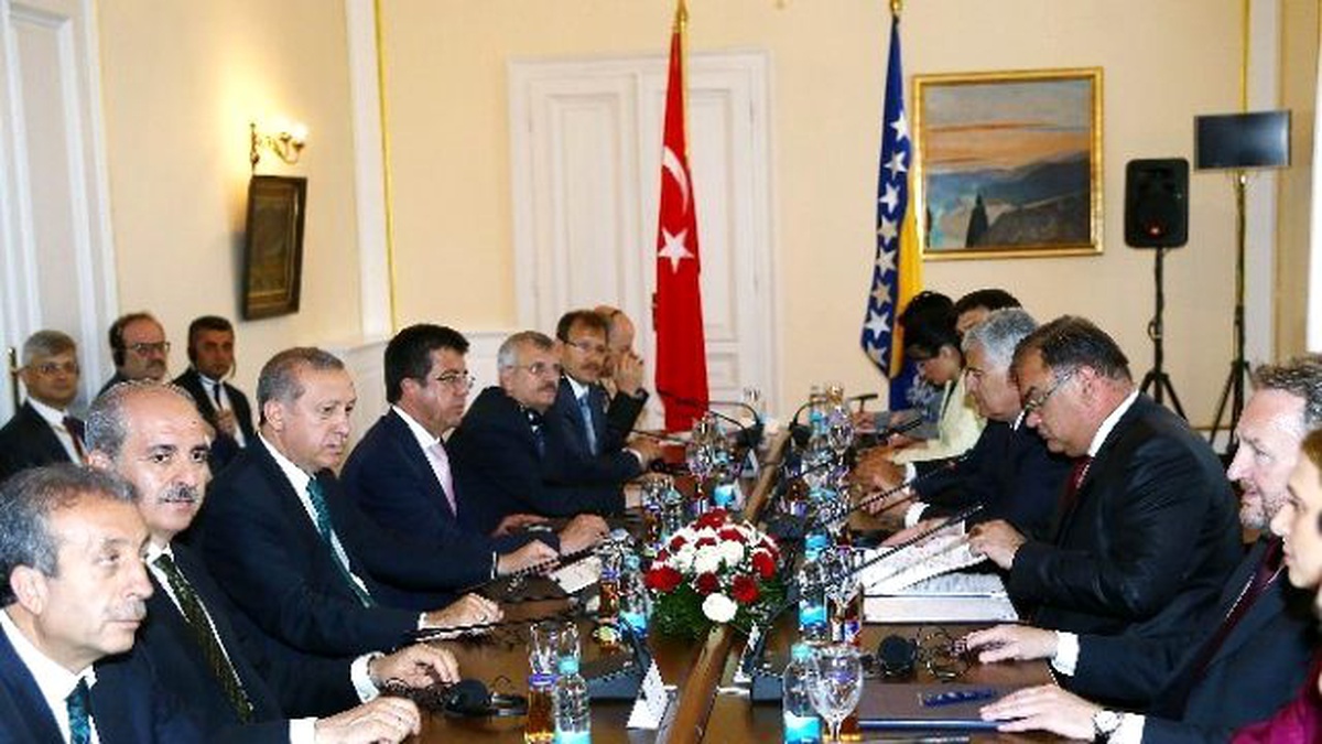 Cumhurbaşkanı Erdoğan Bosna\'da Heyetler Arası Görüşmeye Katıldı
