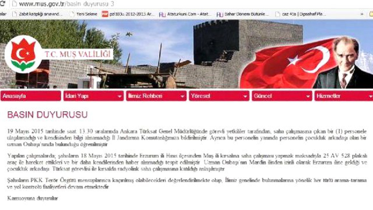 Genelkurmay; Teröristler, Uzman Onbaşı ile Uydu Görevlisini Kaçırdı (2) -Yeniden