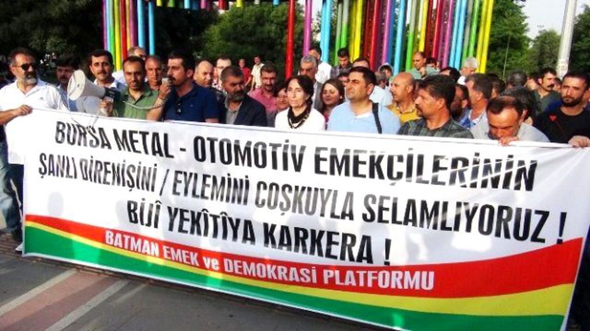 Batman Demokrasi Platformundan Metal İşçilerine Destek