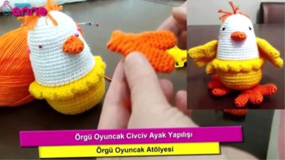 Örgü Oyuncak Civciv Ayak Yapılışı