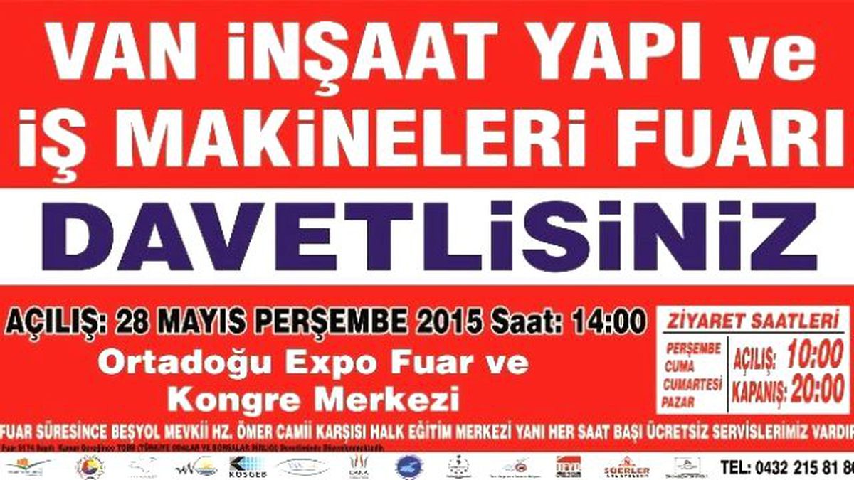 Van İnşaat Yapı ve İş Makineleri Fuarı\' Açılışa Hazırlanıyor