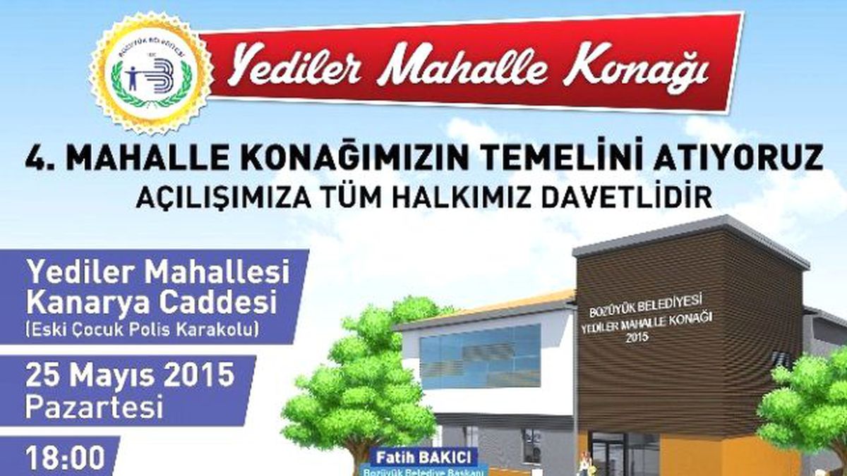 Yediler Mahalle Konağı\'nın Temeli Atılıyor