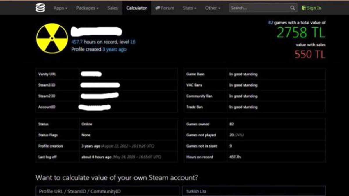 Steam Hesabınızın Parasal Değerini Hesaplayın !