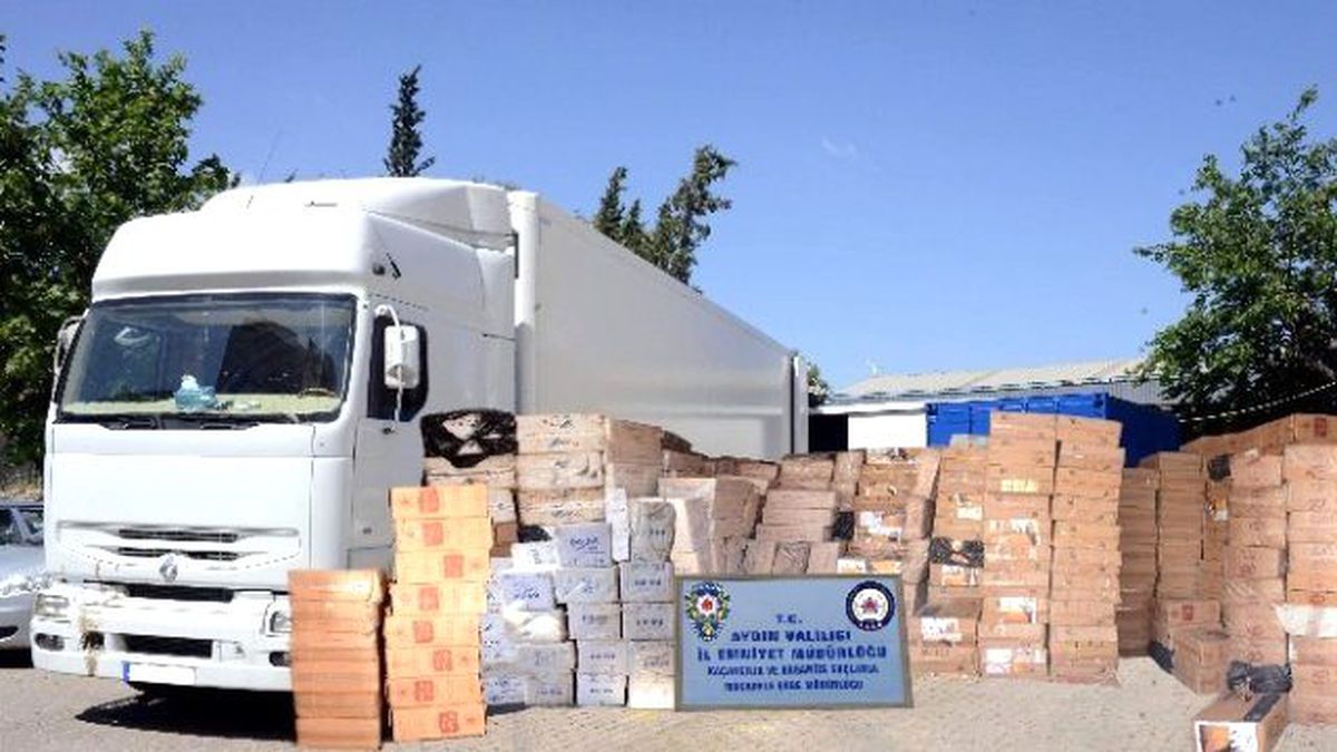Aydın\'da 3 Milyon TL Değerinde Kaçak Sigara Yakalandı