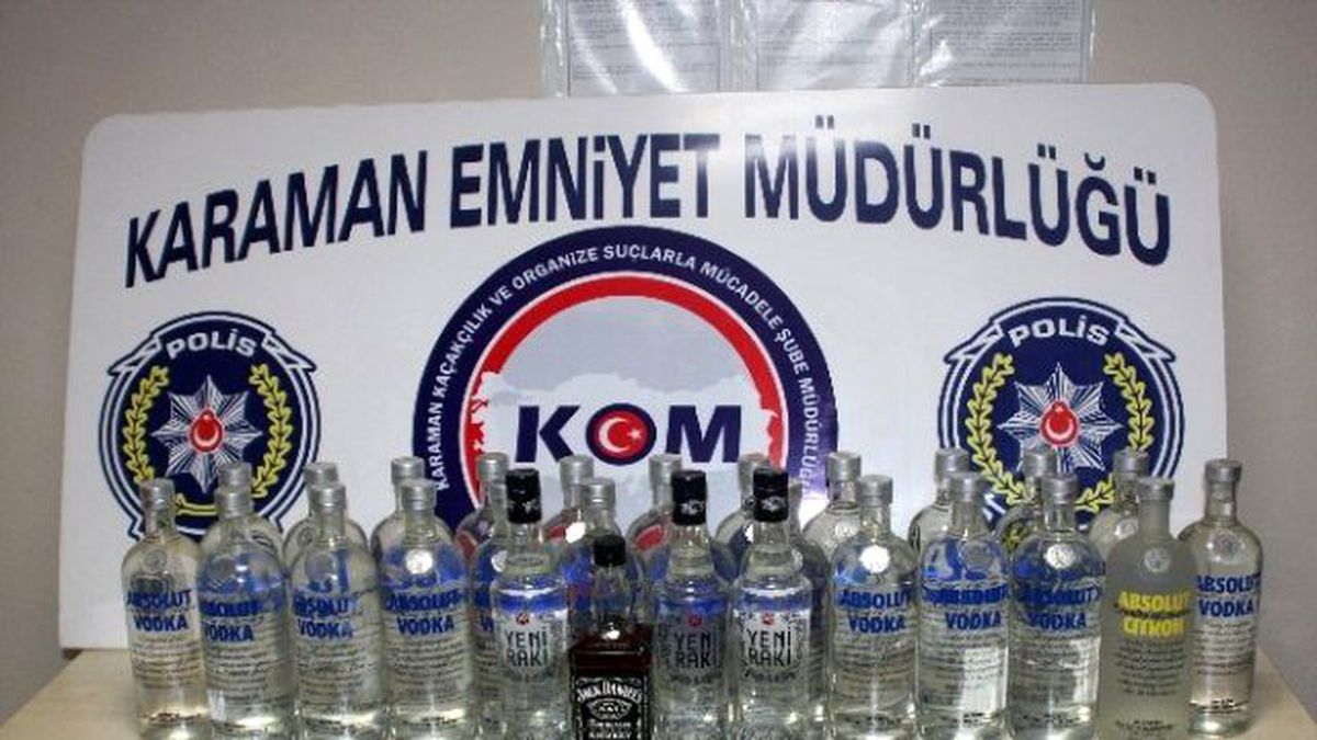 Karaman\'da Kaçak İçki Operasyonu