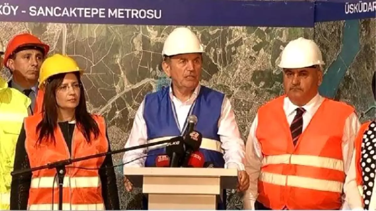 Topbaş Üsküdar-Ümraniye-Çekmeköy-Sancaktepe Metro İnşaatında İlk Ray Kaynağını Törenine Katıldı