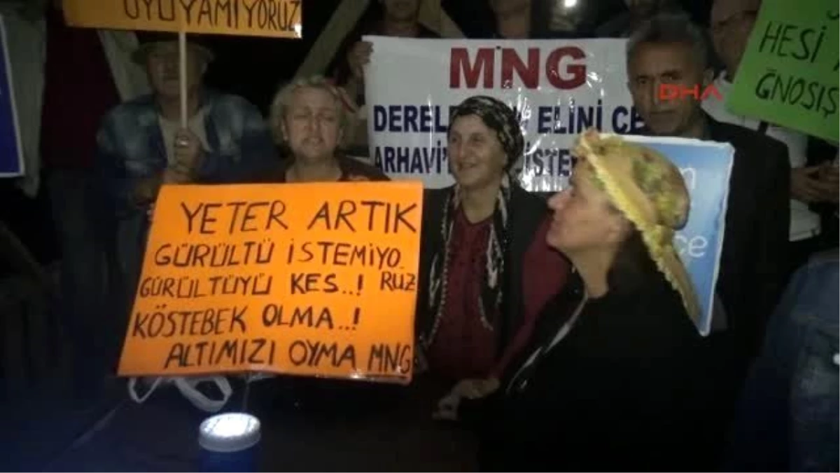 Arhavi?de Kavak Hes\'e Gece Çalışma İznine Gece Protestosu