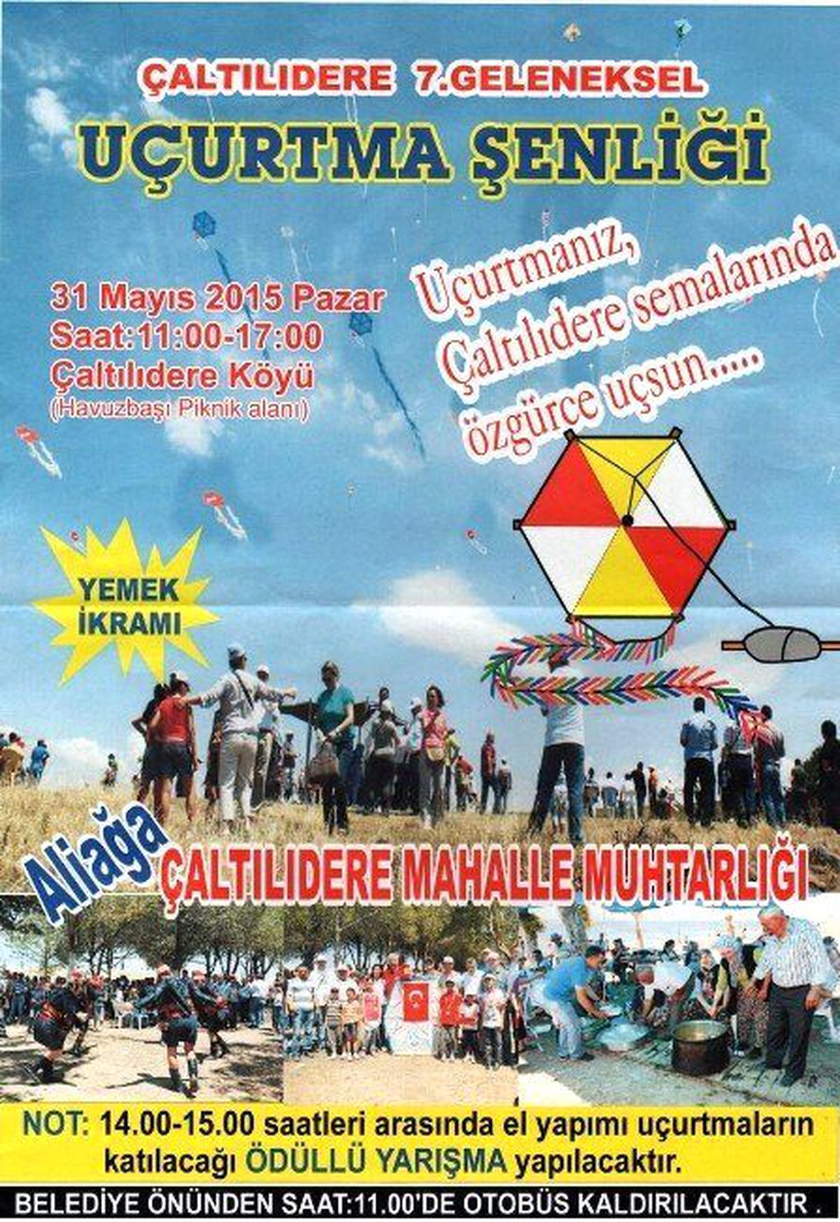Çaltılıdere\'de Uçurtma Şenliği