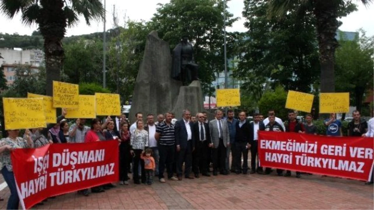 İşten Çıkarılan İşçiler Mudanya Belediyesi\'ni Protesto Etti